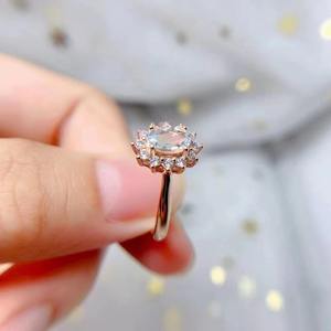 Anelli da Donna in <span class=keywords><strong>Argento</strong></span> Sterling 925 con <span class=keywords><strong>Acquamarina</strong></span> Naturale all'Ingrosso a Basso MOQ di Gran Tendenza - Product Image 4