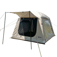 Grande tente gonflable à montage rapide, gris carbone, pour 6 à 8 personnes, tente de camping à double couche, ventilation, imperméable, pour l'extérieur