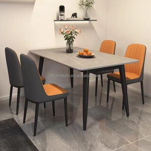 Juego de Mesa de Comedor de Lujo de Diseño Moderno para 4 Personas con Sillas - Product Image 5