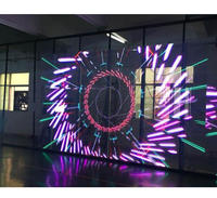 Layar Led Film Transparan Led P3.9-7.8 Resolusi Tinggi Nits 4500 Pada Panel Kaca