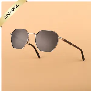 2024 Metal Wood Sunglasses Eco-friendly Bamboo Temples arms Eyewear Custom Eine qualitativ hochwertige sonnenbrille