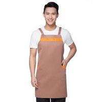 Tablier de travail en nylon personnalisé pour adultes, avec bretelles en H, pour cuisine domestique, impression de logo, pour le nettoyage et l'utilisation des chefs