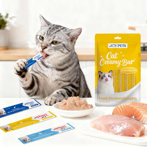 Cuidado Digestivo, Bocadillos <span class=keywords><strong>para</strong></span> Gatos con Alto Contenido <span class=keywords><strong>de</strong></span> Carne, Sin Granos, Sabor a Atún Cremoso, Snack Lamedable, Alimento Probiótico <span class=keywords><strong>para</strong></span> Mascotas - Product Image 1