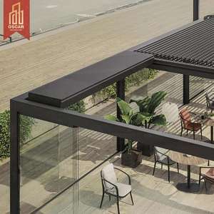 Gazebo Motorizado Moderno para Patio Exterior <span class=keywords><strong>2020</strong></span>, Conjuntos de Muebles de Jardín, Terraza, Patio Trasero, Pérgola Retráctil - Product Image 1