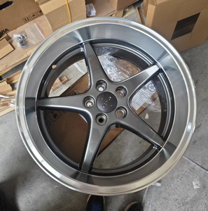 Rines YQ de 18 Pulgadas 5x108 Estilo Cinco Radios Ocean con Borde Pulido, Aptos para Volvo, Color Rojo Candy, Bujes con Borde Mecanizado, Hjulnav en Stock - Product Image 4