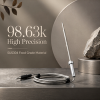 ODM OEM Meat Probe 950mm SUS304 Stainless Steel NTC Thermistor Temperature Sensor 4066 1% Accuracy -50~350 High Precision