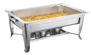 Buphex SS201 High Quality Economy Chafer 9L 533-1 Foldable Chafing Dish With GN1/1x1 Food Warmer For Hotel Restaurant Buffet