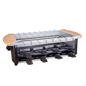 Grill électrique Aifa en pierre de granit haute densité 1200W avec poignée en bambou massif et deux niveaux de cuisson séparés - Product Image 4