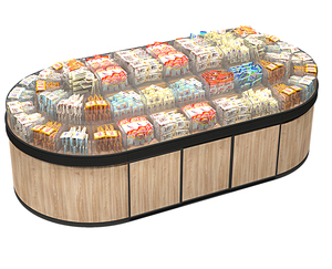 1/2/3 capa de almacenamiento MDF tienda estante interior diseño tienda estante para supermercado tienda muestra - Product Image 1