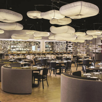 Mobilier commercial sur mesure pour l'hôtellerie, ensemble de salle à manger moderne pour hôtel, banquette et chaises de restaurant