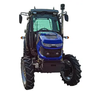 CE Diakui 70HP 75HP 4wd 4X4 Bagian Traktor Pertanian Traktor Tracteur Pertanian dengan Front End Loader untuk Dijual