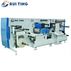 Papel de Transferencia Térmica para Etiquetas de Códigos de Barras, Máquina de Impresión Flexográfica Intermitente de 1 Color, Máquina de Troquelado Rotatorio Intermitente - Product Image 1