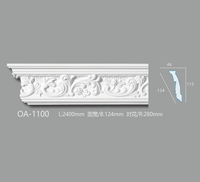 OA-1100 Moulures Couronnées Européennes Intérieur/Extérieur en Polyuréthane Léger Apprêté Résistant à l'Humidité Durable Écologique pour Villa