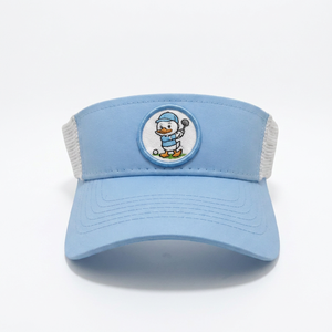 Visera Deportiva Azul Claro Personalizada al por Mayor, Visera de Malla de Alta Calidad con Logotipo Bordado - Product Image 1