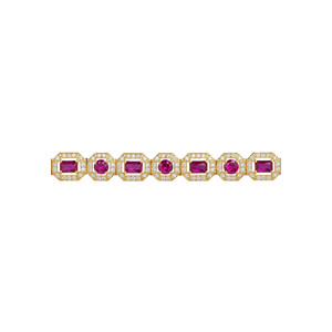 Whistledown <b>Ruby</b> Gemstone <b>Bracelet</b> Gold - Product Image 2