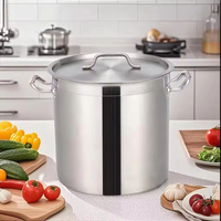 Ensemble de marmites à soupe chaudes en acier inoxydable robuste de grande capacité pour la cuisine professionnelle et la restauration