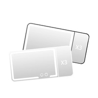 Car Sun Visor Makeup Mirror Portable 3x Magnifying LED Light Easy Installation Makeup Sun-shading Cosmetic Mirror