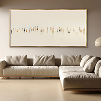 Grande œuvre d'art murale horizontale sur toile, décor créatif personnalisé, art abstrait fait main pour la maison et la galerie