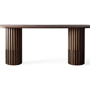 Tables à manger modernes, meubles d'appoint antiques pour le salon, <span class=keywords><strong>console</strong></span> noire, <span class=keywords><strong>bureau</strong></span>, bois massif, tables consoles faciles à assembler - Product Image 1