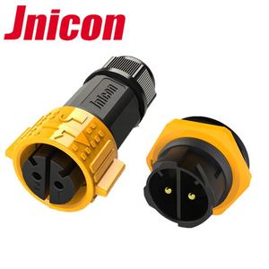 バルクヘッドIP67防水電気12VDCパネルマウント2ピンオス-メス電源コネクタ - Product Image 1