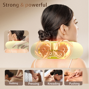 NOVOS produtos Trapézio Massagem Muscular Cinto Elétrica Shiatsu Aquecimento Amassar Pescoço Ombro Massageador para Alívio Da Dor - Product Image 3