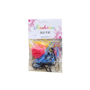 Coleteros Elásticos para Niños, Bandas de Goma sin Costuras para Uso Diario, Colores Macaron Surtidos, Negro, Hecho en China - Product Image 5