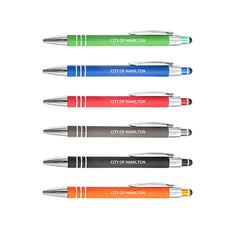 Basso MOQ sabbie mobili stilo in metallo gel penna kawaii logo personalizzato penne con logo personalizzato stampato