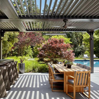 Pavillon extérieur polyvalent de pergola de volet électrique intelligent extérieur en aluminium de haute qualité