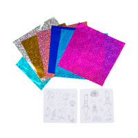 Ensemble de papeterie sur le thème des sirènes, comprenant 2 rouleaux de ruban washi, 10 marqueurs de contour, un mini-carnet spirale, des autocollants, un logo personnalisé et un emballage personnalisé, idéal comme cadeau.