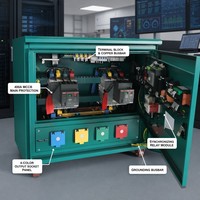 Boîtier de distribution automatique synchronisé en gros ASP 50kVA-500kVA 10ms, générateur d'alimentation double CA/CC à commutation réseau