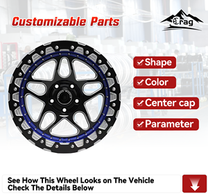 Jantes en alliage forgé personnalisées <span class=keywords><strong>4x4</strong></span>, finition usinée, beadlock, 22, 24, 26, 28 pouces, pour voitures particulières, Dodge Charger Challenger - Product Image 6