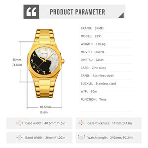 Reloj de Cuarzo para Hombre, Estilo Ejecutivo de Lujo, con Esfera de Vidrio Texturizado con Números Arábigos, Acero Inoxidable, Resistente al Agua 3ATM, Personalizado para Exteriores - Product Image 2