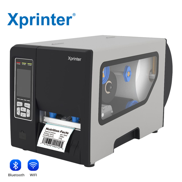 Xprinter XP-G480B/G480E Factory Price Thermal Label Printer 300DPI Visual Perspective Window Thermal Ribbon Printer
