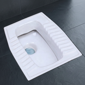 Vistaar Eastern White Squatting <b>Pan</b> Toilet <b>Ceramic</b> Sanitary Ware with Traditional African Design - Product Image 6