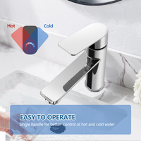 Robinet Mitigeur Moderne Noir à Levier Unique pour Cuisine et Salle de Bain, Eau Chaude et Froide, avec Valve en Céramique – Vente Flash