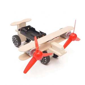 Giocattolo Educativo Scientifico per Bambini, Aeroplano Biplano a Doppio Motore Fai-da-Te, Kit di Montaggio Artigianale - Product Image 4