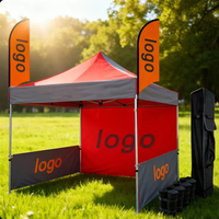 Tente Pop-Up Promotionnelle Personnalisable à Montage Rapide avec Cadre en Alliage d'Aluminium et Tissu Oxford, Logo Personnalisé, Imperméable et Résistante au Vent, Numérique