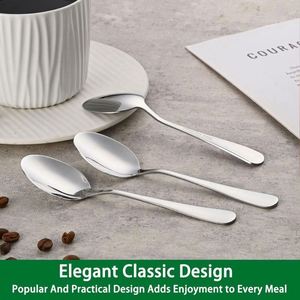 Ensemble de couverts en acier inoxydable 304 de haute qualité pour mariage et restaurant, 4 pièces (couteau, fourchette, cuillère, cuillère à café) – En stock - Product Image 4