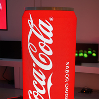 Écran LED Publicitaire Intérieur Sur Mesure en Forme de Canette avec Accès Frontal, Mur Vidéo Créatif Style Canette de Bière pour Bar