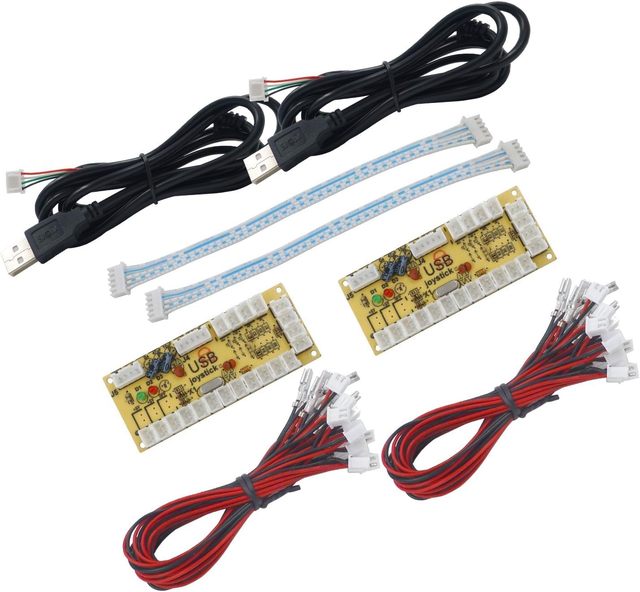 USB Arcade Game Controller Zero Delay 2-Player Encoder with Joystick Buttons for PC MAME Raspberry Pi Retro Devices