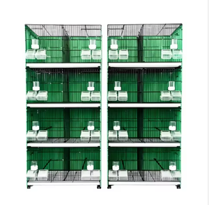 Cage d'<span class=keywords><strong>élevage</strong></span> d'oiseaux multi-niveaux empilable, <span class=keywords><strong>en</strong></span> métal, avec plateau extractible, facile à assembler, pour pigeons, <span class=keywords><strong>canaris</strong></span>, parakeets, <span class=keywords><strong>volière</strong></span> - Product Image 1