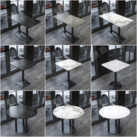 Table de salle à manger commerciale en bois massif, style moderne et minimaliste, multifonctionnelle, carrée, pour café, bar, salon de thé, cantine, restauration rapide