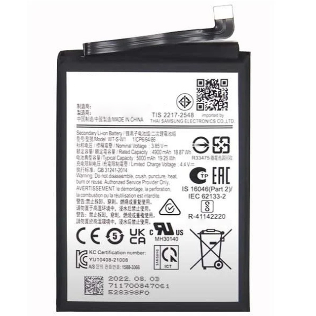Brand New WT-S-W1 Replacement 5000mAh Digital Batteries for Samsung Galaxy A04 A14 5 EB-BA146ABY F02S M02S A025 A22 5G