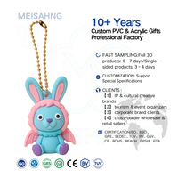 Individueller Kinder-PVC-Cartoon-Puppen-Anime-Design-Karabiner-Schlüsselanhänger mit UV-Druck, Geburtstagsparty-Geschenk, Kinder-Softspielzeug-Bastelarbeiten