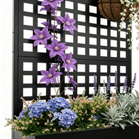 Jardinière en acier galvanisé avec treillis, jardinière surélevée en métal pour extérieur, panier suspendu, décoration commerciale pour hôtels et aménagements paysagers