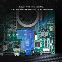 HISWISER ITX Motherboard Mainboard Terintegrasi Intel Core I5 1235U CPU Mendukung 2 X DDR4 MAX 64GB M.2 SSD NVME Mini PCIE