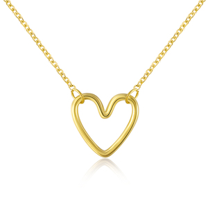 Collar ROXI de Plata S925, Estilo Coreano, Dulce, Hueco, con Forma de Corazón de Durazno Pequeño, Simple, para Clavícula, Regalos de San Valentín para Mujeres - Product Image 1