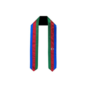 Estola de Graduación Personalizada con la Bandera de Azerbaiyán, Chal, Bufanda, para Estudiantes Internacionales, Venta al por Mayor - Product Image 5