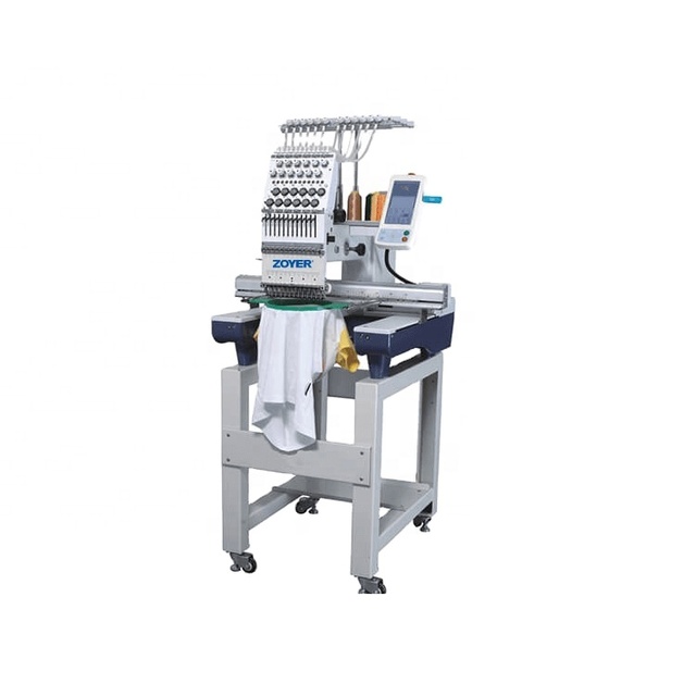 ZY-EM0112 Computerized New Flat Single Head 12 Needle Embroidery Sewing Machine with Motor