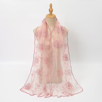 Nouvelle Écharpe Longue en Dentelle Florale Brodé Style Français Vintage 2026 – Élégante, Polyvalente et Protectrice Contre le Soleil
